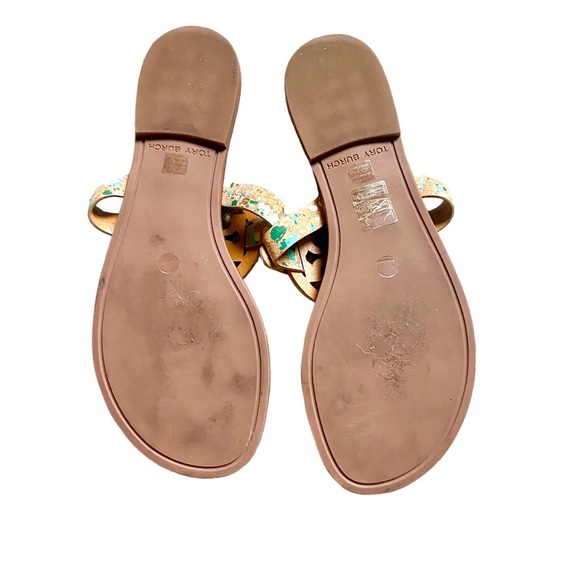 Tory Burch Miller Welt Confetti Cork Sandals Sz 10 - Picture 4 of 7